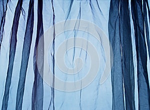 Voile curtain blue photo