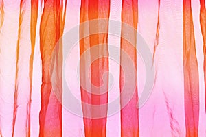 Voile curtain orange pink photo