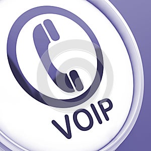Voip Button Means Voice Over Internet Protocol