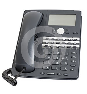 Voip phone isolated on white background