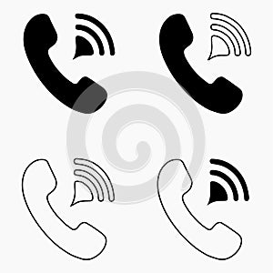 VoIP Phone Solid Icons Internet Phone Pack