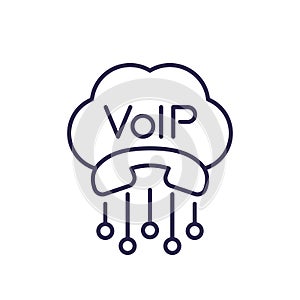 Voip telephony, call line icon