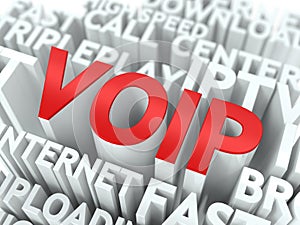 VOIP. The Wordcloud Concept.