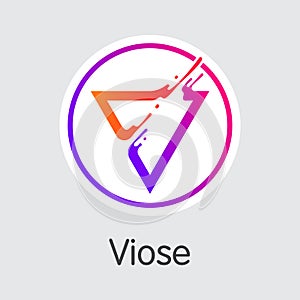 Voise Cryptographic Currency Coin. Vector Element of VOISE.