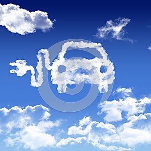 Voiture Ã©nergie propre nuage blanc ciel bleu