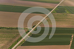 Vojvodina`s land from sky