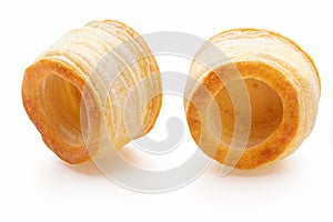 Vol au vent isolated on white background. Front view