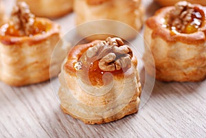 Vol au vent with walnuts