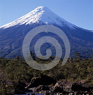 Volcan Osorno 2652 m, north of Puerto Montt, Chile