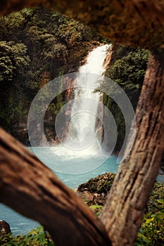 Volcan Tenorio Waterfall in the Jungle in Costa Rica