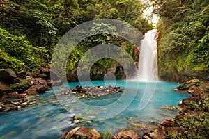 Volcan Tenorio Waterfall in the Jungle in Costa Rica