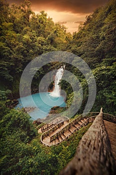 Volcan Tenorio Waterfall in the Jungle in Costa Rica