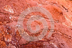 Volcanic Argillaceous Red Sand Ideal For Screensavers And Wallpaper On The Island Of La Gomera. April 15, 2019. La Gomera, Santa