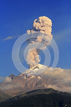 Volcanic ash in popocatepetl volcano in puebla, mexico photo