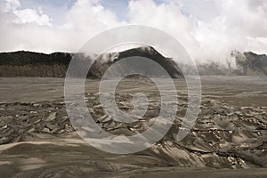 Volcanic Ash Shaping The Arid Landscape Around The Bromo Volcano In Java, Indonesia