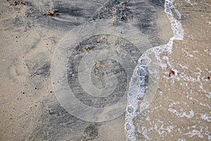 Volcanic black sand in Puglia