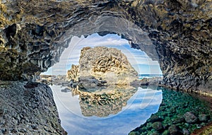 Volcanic Cavern at El Hierro, Canary Islands photo