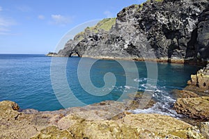 Volcanic cliffs of Santa Cruz das Flores