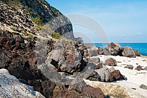 Volcanic coast in Cala Gonone