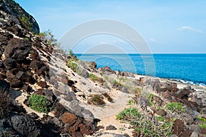 Volcanic coast in Cala Gonone