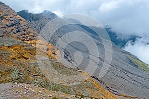 Volcanic cone of the Galeras Volcano in Pasto Colombia