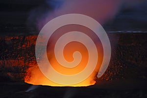 Volcanic crater in the Big Island of Hawaii