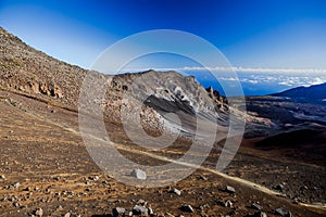 Volcanic crater at Haleakala National Park on the island of Maui, Hawaii.