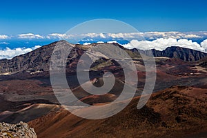 Volcanic crater at Haleakala National Park on the island of Maui, Hawaii.