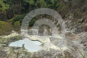 Volcanic crater and lake of Mount Mahawu Gunung Mahawu, North Sulawesi, Indonesia