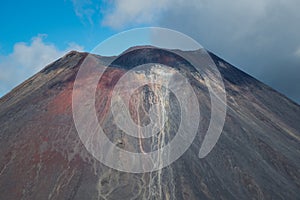 The volcanic crater of Mt.Ngauruhoe (Mt.Doom) of Tongariro national park, World Heritage Sites of New Zealand.