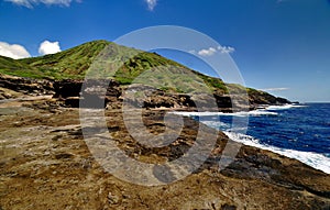 Volcanic Crater and Ocean