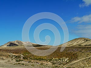 The volcanic desert near Costa Calma photo