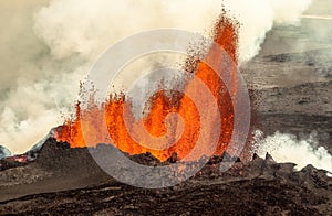 Volcanic Eruption in Holuhraun Iceland (2014)