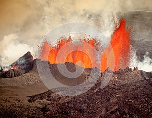 Volcanic Eruption in Holuhraun Iceland (2014)