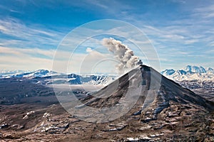 Volcanic eruption in Kamchatka,pyroclastic flow