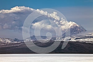 Volcanic eruption in Kamchatka,pyroclastic flow photo