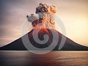 Volcanic eruption Krakatoa