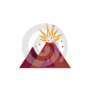 Volcanic eruption vector illustration. Vector illustration decorative design