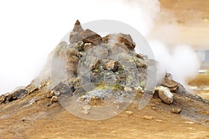 Volcanic fumarole in Iceland