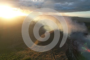 Volcanic gas cover Nicaragua landscape photo