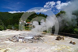 Volcanic hot spring in Furnas