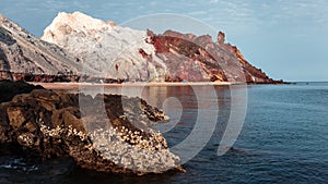 Volcanic island Hormuz in Iran, hormozgan province