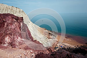 Volcanic island Hormuz in Iran, hormozgan province