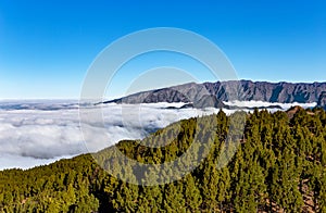 Volcanic landscape along Ruta de los Volcanes, Cumbre Vieja, Island La Palma, Canary Islands, Spain, Europe photo