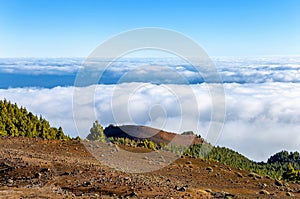 Volcanic landscape along Ruta de los Volcanes, Cumbre Vieja, Island La Palma, Canary Islands, Spain, Europe photo