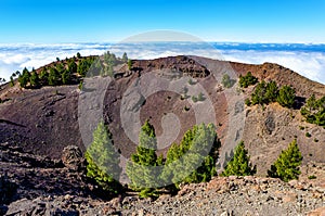 Volcanic landscape along Ruta de los Volcanes, Island La Palma, Canary Islands, Spain, Europe photo