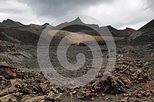 Volcanic landscape around Volcano Sierra Negra photo