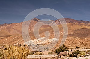 Volcanic landscape on Atacama desert, Chile