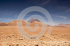 Volcanic landscape on Atacama desert, Chile