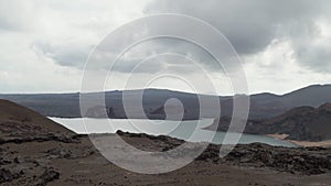 volcanic landscape of Bartolome Island, Galapagos Islands.